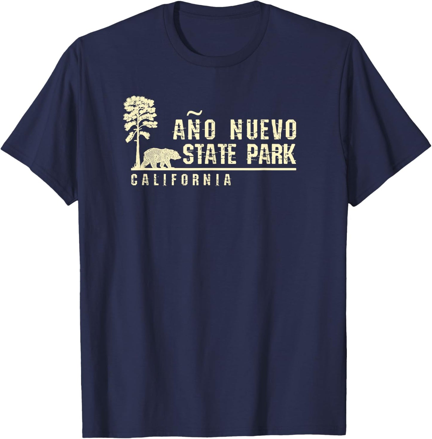 California Souvenir Gift Ano Nuevo State Park T-Shirt - T-Shirt | Navy
