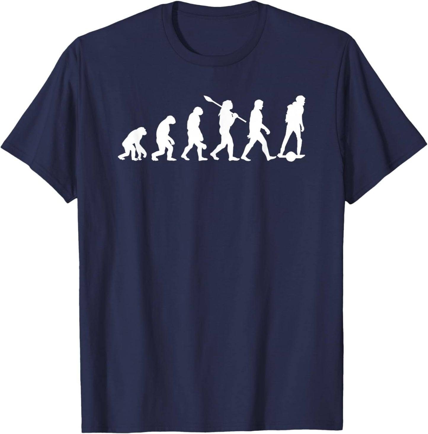 Onewheel Evolution Onewheeling Floating , Small, Black T-Shirt - T-Shirt | Navy