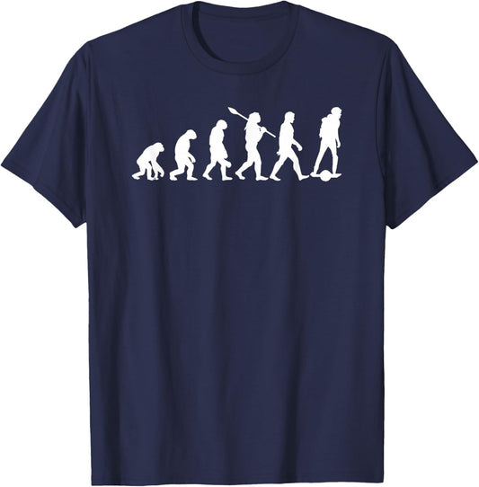 Onewheel Evolution Onewheeling Floating , Small, Black T-Shirt - T-Shirt | Navy