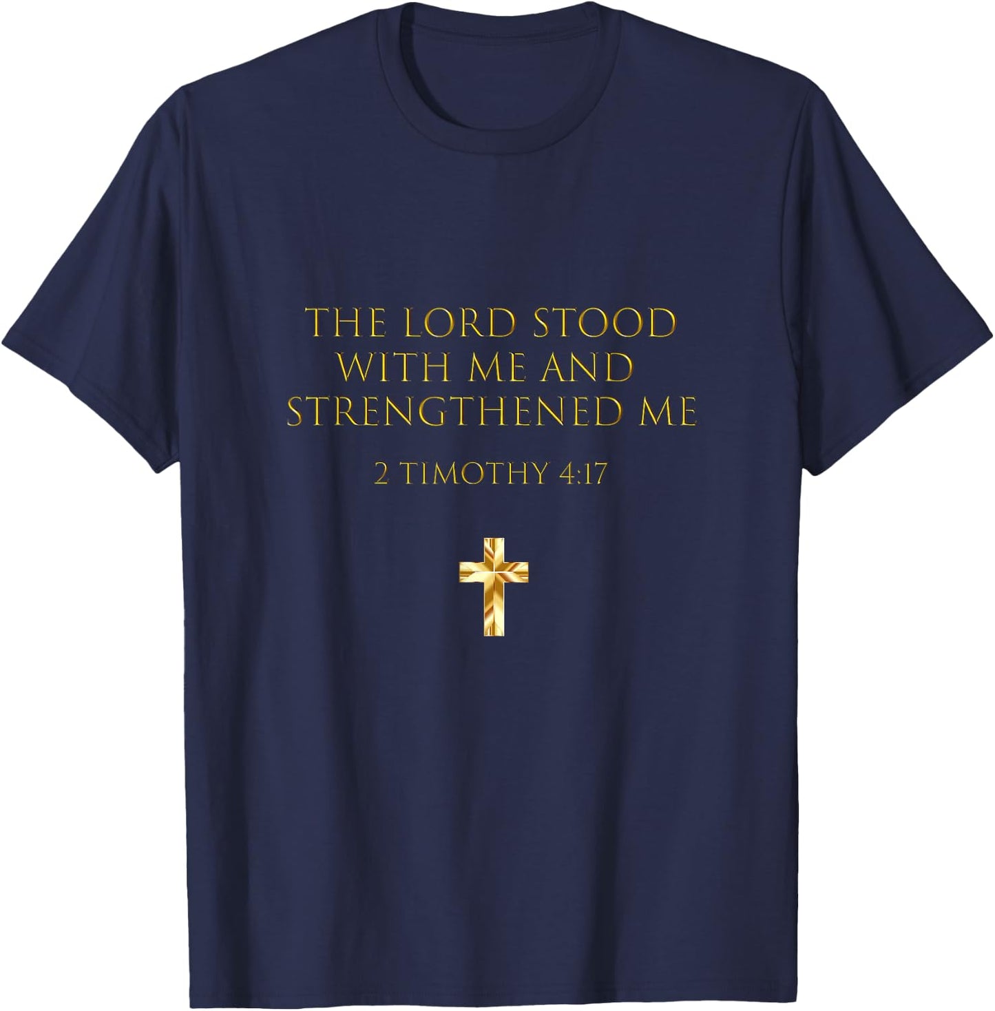 Buffalo 2 Timothy 4:17 Christian Bible Verse T-Shirt - T-Shirt | Navy