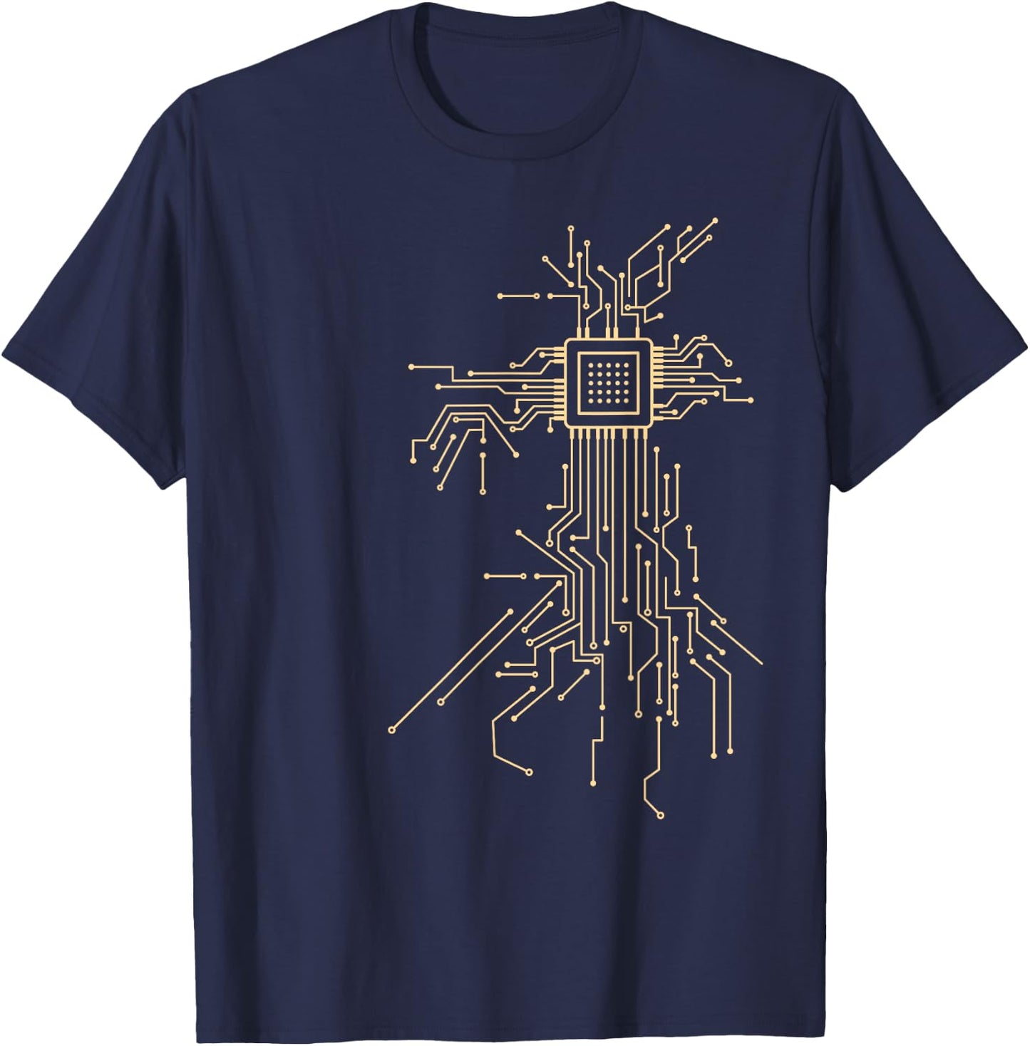 Processor Circuit Graphics Computer CPU Electronics IT Geek T-Shirt - T-Shirt | Navy