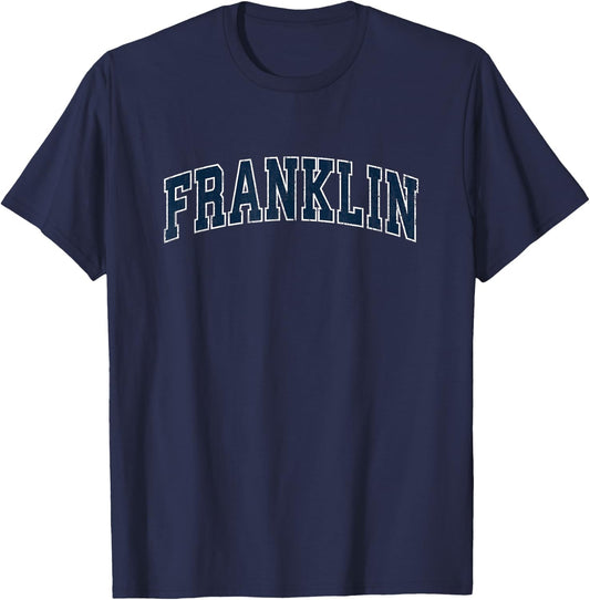 Franklin Tennessee TN Vintage Sports Design Navy Design T-Shirt - T-Shirt | Navy