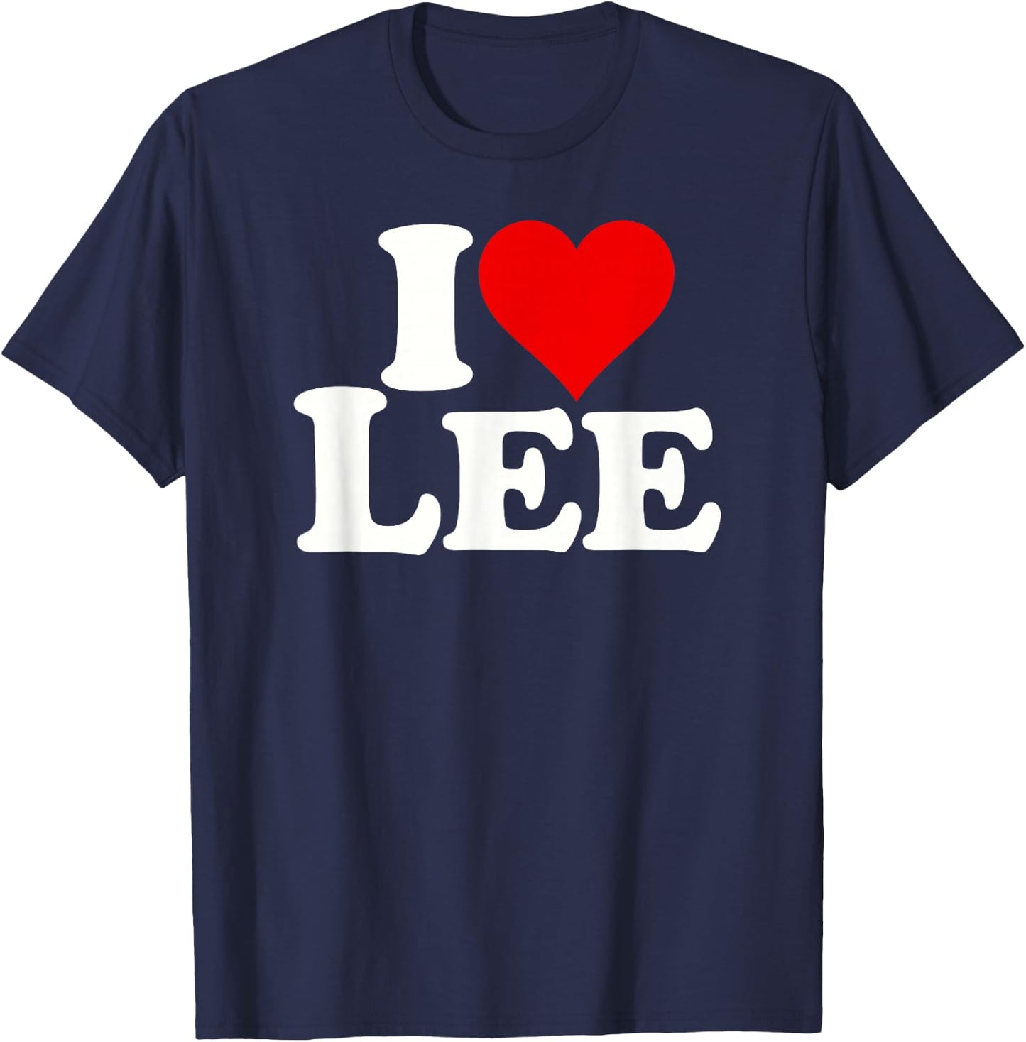 I Love Heart Lee Leigh T-Shirt - T-Shirt | Navy