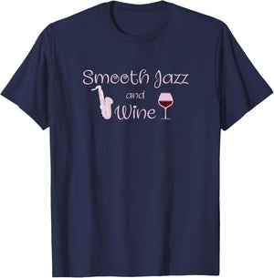 Smooth Jazz and Wine Jazz Music Festival Concert T-Shirt - T-Shirt | Navy