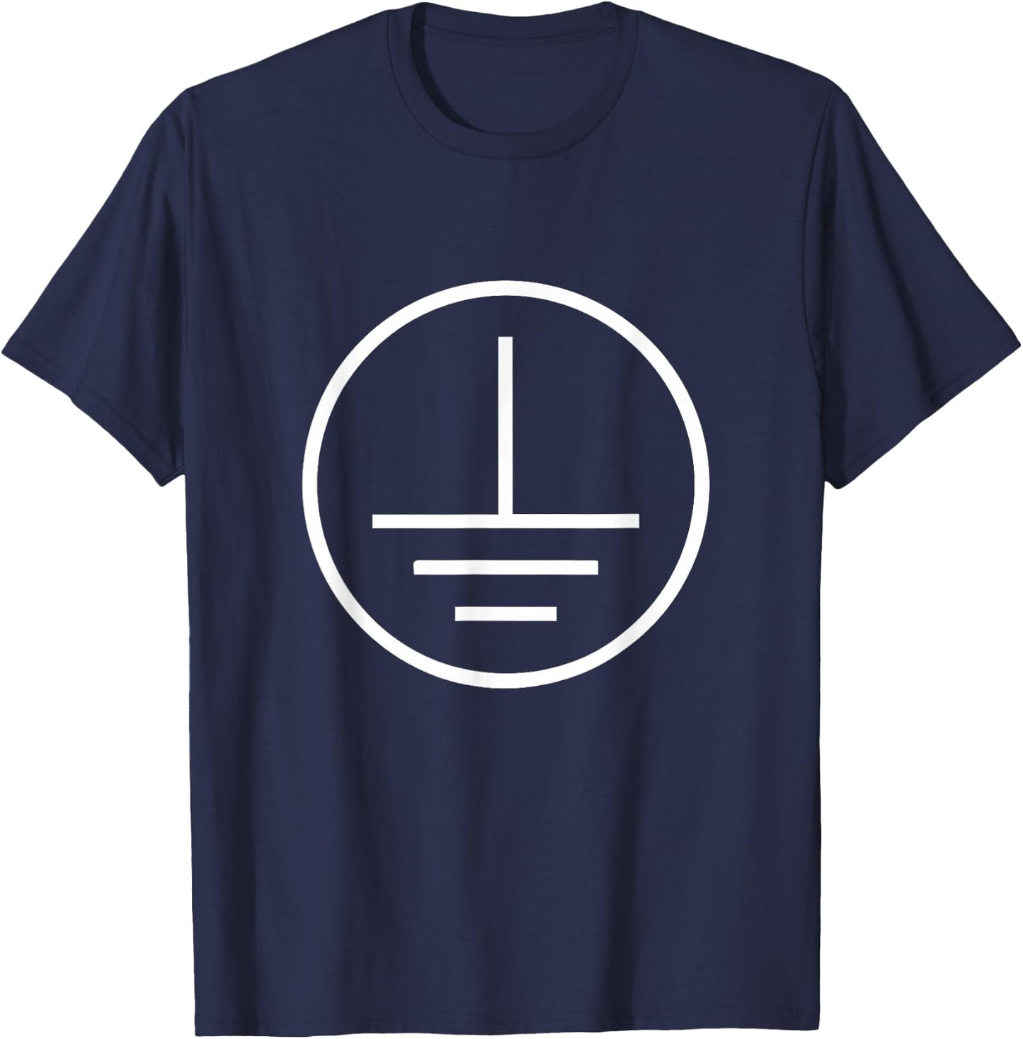Electronic Electronics Stay Grounded Funny Electrical Engineer T-Shirt - T-Shirt | Navy