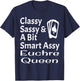 Funny Classy Sassy And A Bit Smart Assy Euchre Queen Card T-Shirt - T-Shirt | Navy