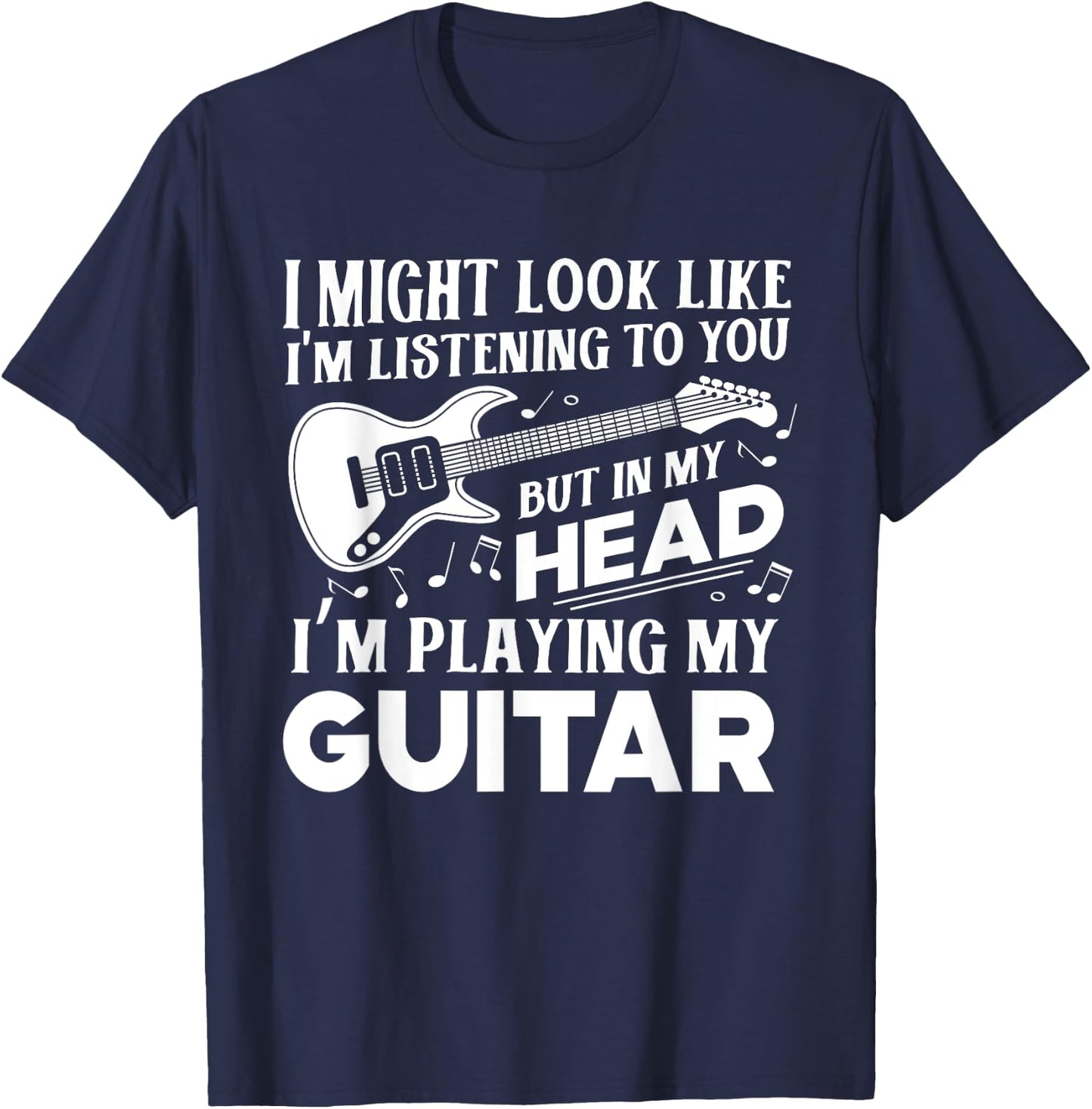 Funny Guitar Player Guitarist Music Lover Gift Women T-Shirt - T-Shirt | Navy