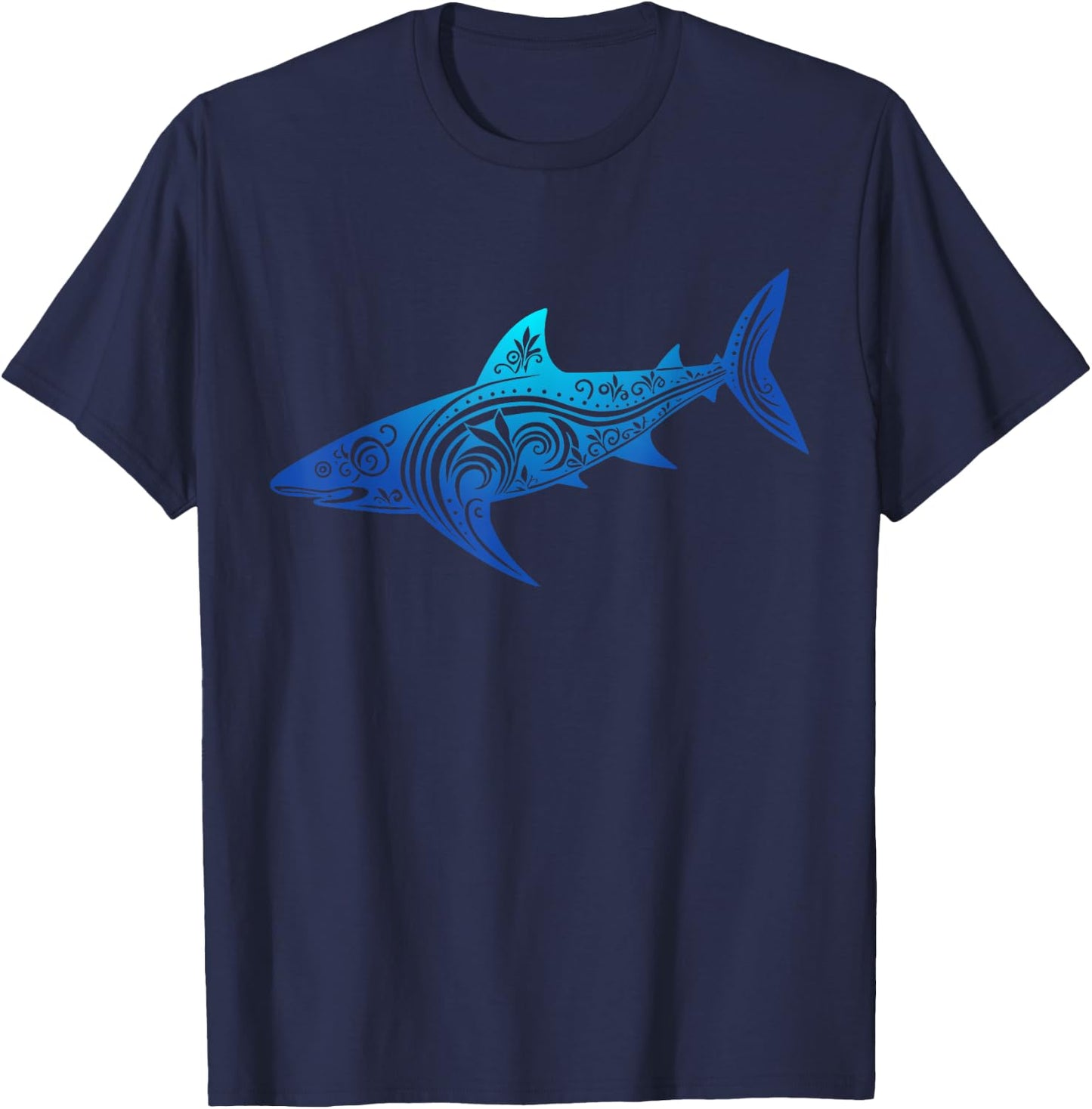 Hawaii Tribal Style Shark for Hawaiian beach lover Cool Women Kids T-Shirt - T-Shirt | Navy