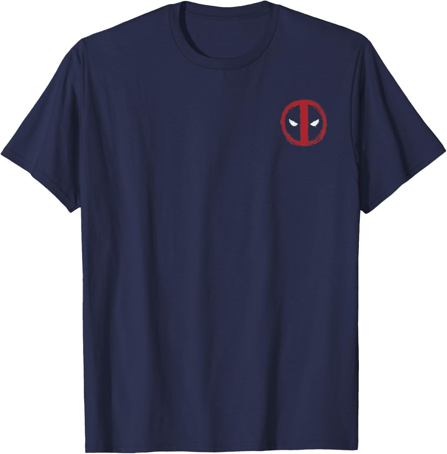 Marvel Deadpool Left Chest Painted Logo T-Shirt - T-Shirt | Navy