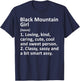 BLACK MOUNTAIN GIRL NC NORTH CAROLINA Funny City Roots Gift T-Shirt - T-Shirt | Navy