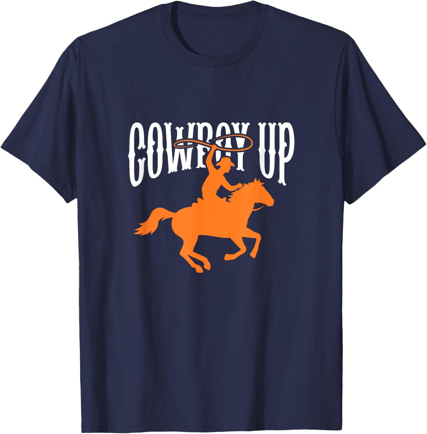 Cowboy Cowgirl Rodeo Western Southern : Cowboy, Horseback Riding, Equestrian, , Small, Black, Short Sleeve T-Shirt - T-Shirt | Navy