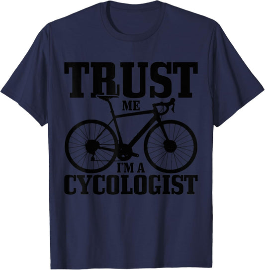Road Bike Cycologist Cycling Funny Road Cyclist Gift T-Shirt - T-Shirt | Navy