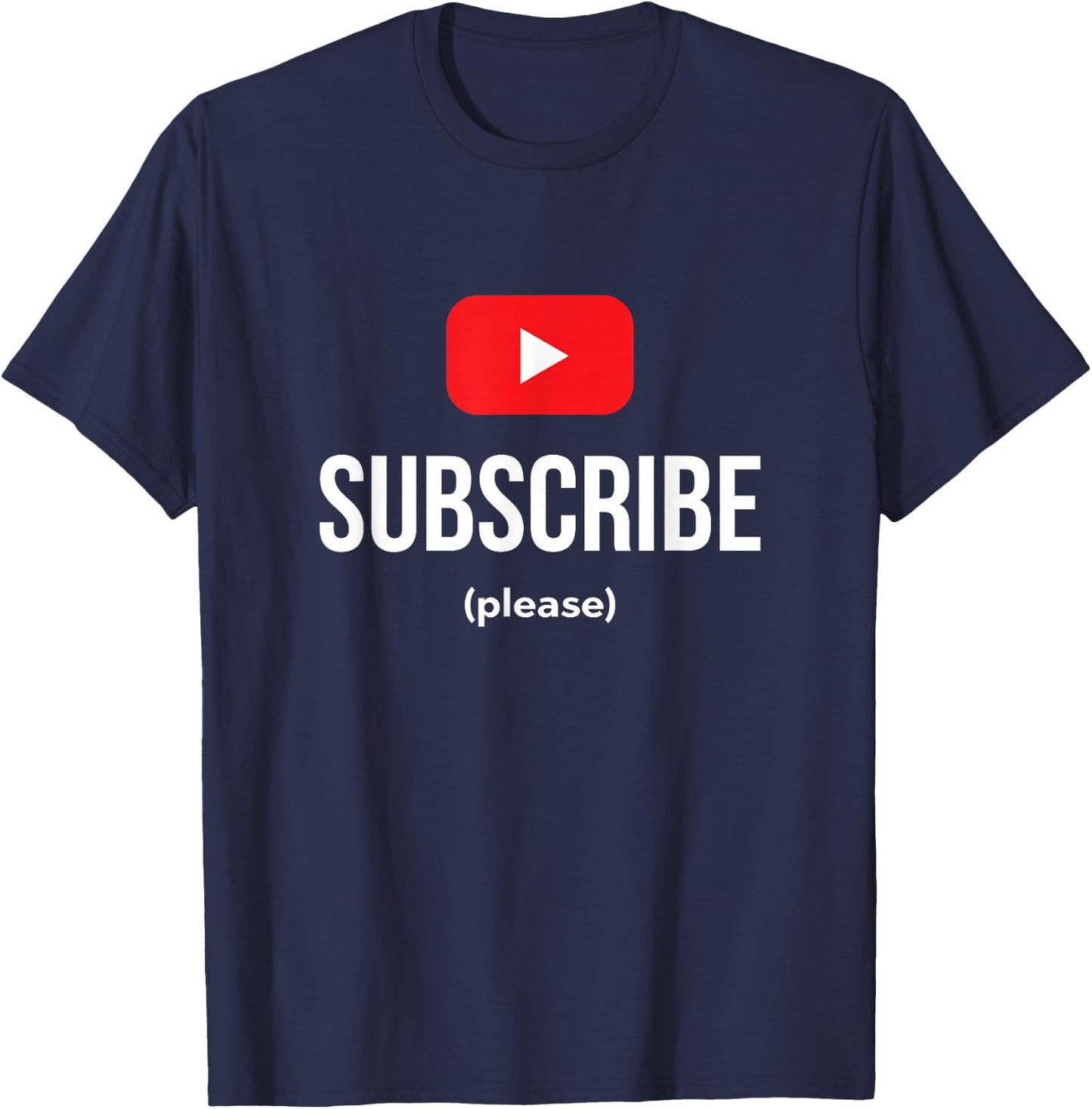 Subscribe Play Button Vlogger T-Shirt - T-Shirt | Navy