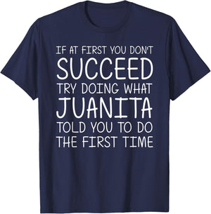 JUANITA Gift Name Personalized Birthday Funny Christmas Joke T-Shirt - T-Shirt | Navy