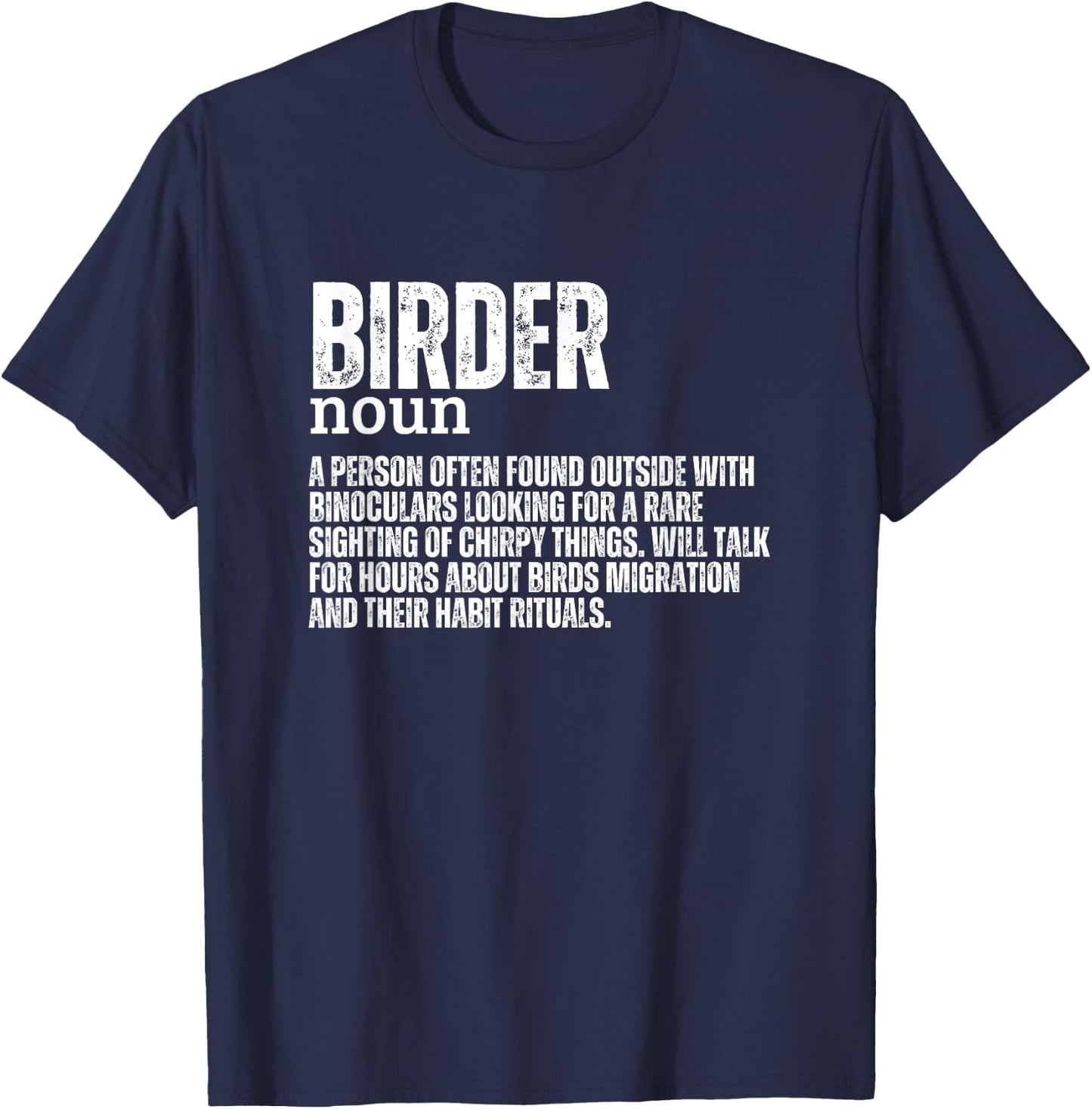 Birder Definition Funny Bird Watching T-Shirt - T-Shirt | Navy