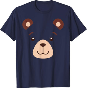 Bear Face Halloween Costume Kids Boy Girl Adult Gift T-Shirt - T-Shirt | Navy