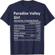 PARADISE VALLEY GIRL AZ ARIZONA Funny City Home Roots Gift T-Shirt - T-Shirt | Navy