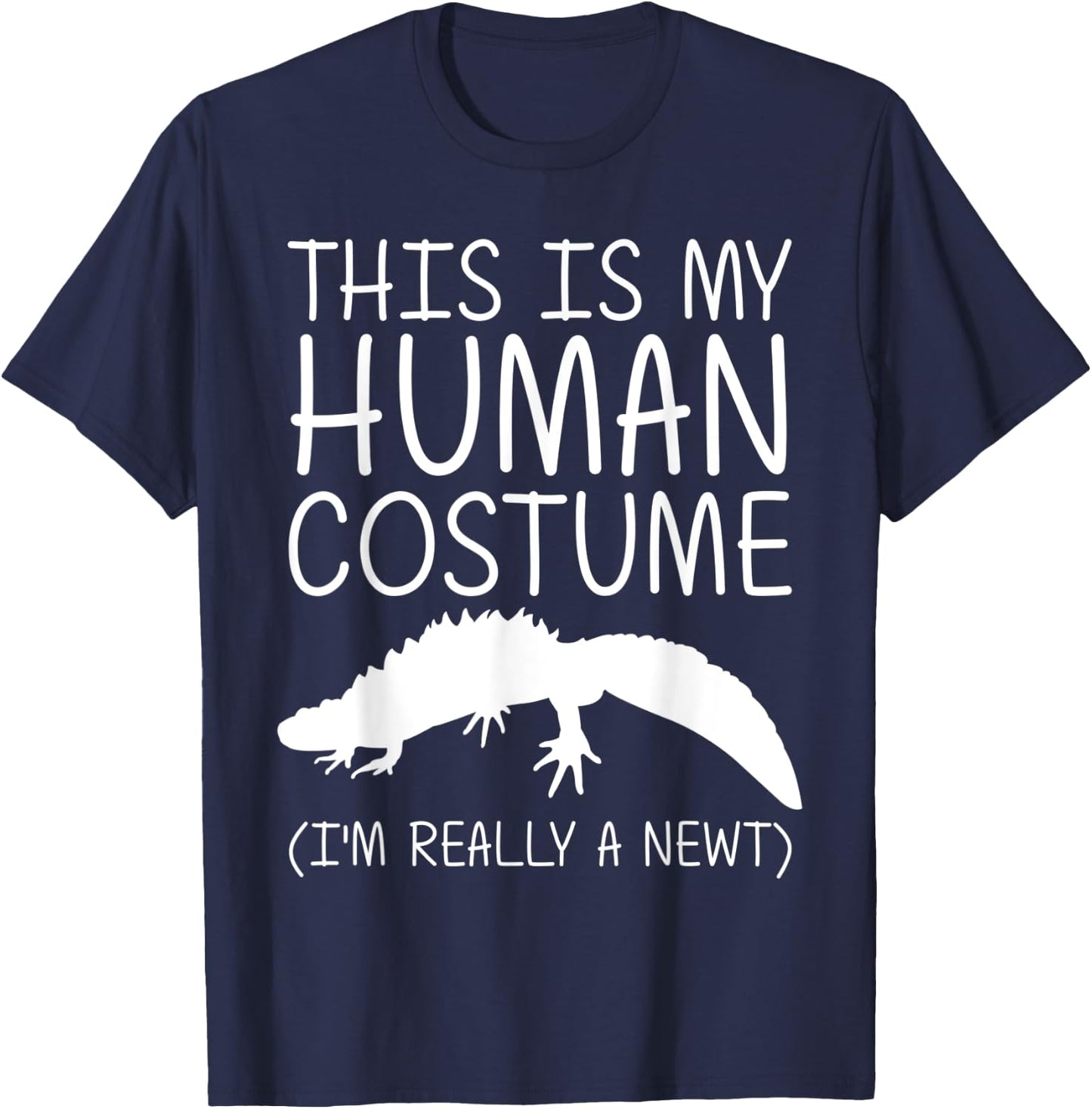 Newt Easy Halloween Human Costume Salamander Pet DIY Gift T-Shirt - T-Shirt | Navy