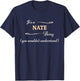 It's a NATE Thing, You Wouldn't Understand | Name Gift T-Shirt - T-Shirt | Navy