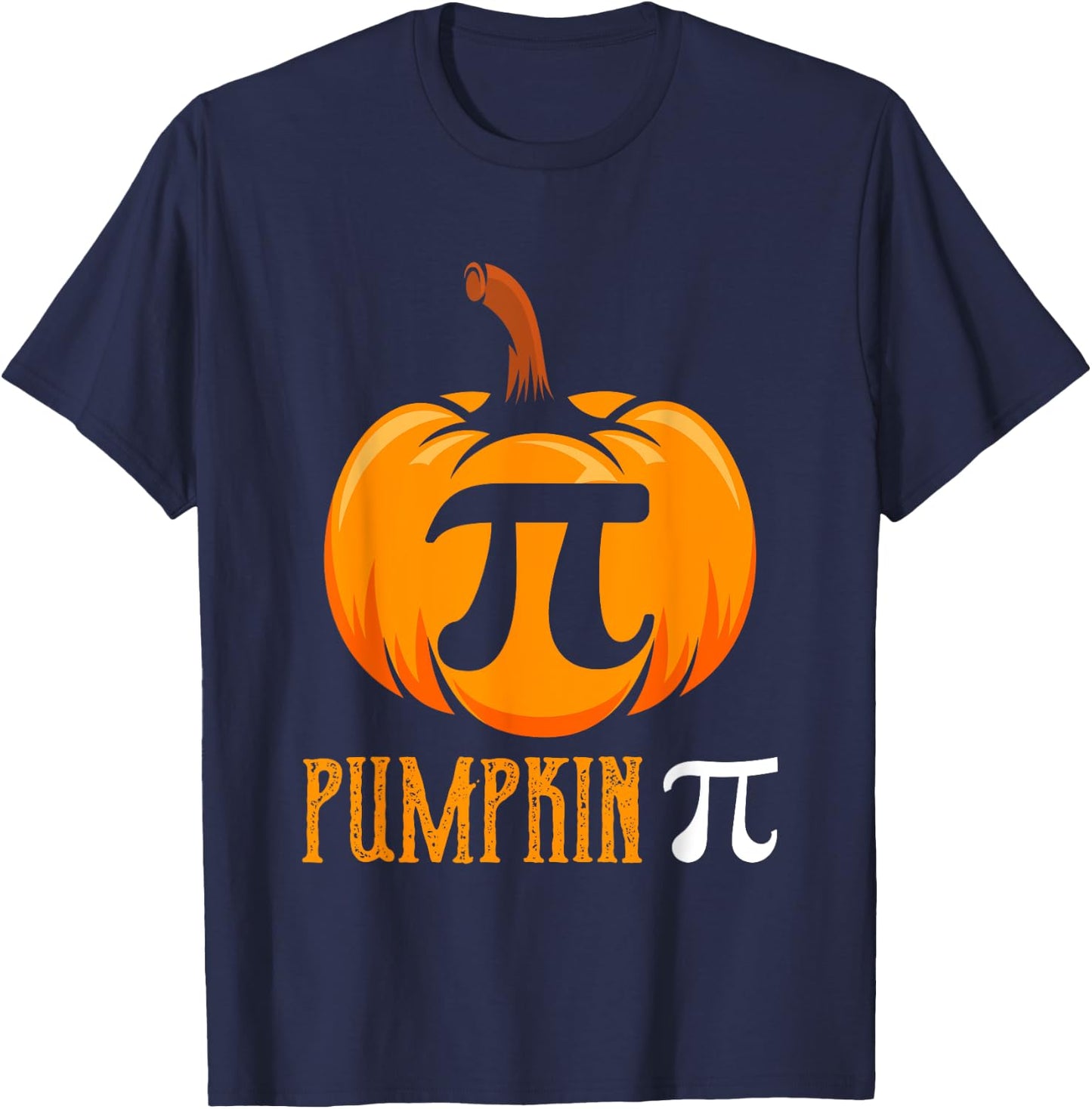 Pumpkin Pie Halloween Math Geek Gift Pumpkin T-Shirt - T-Shirt | Navy