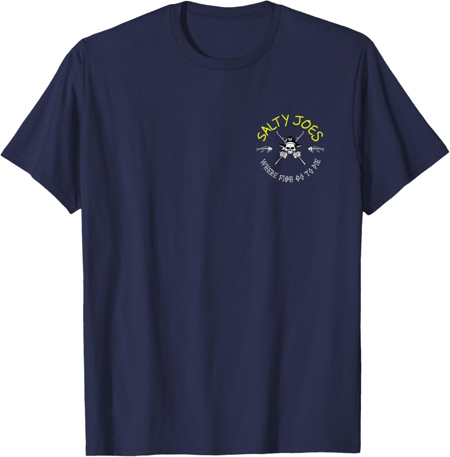 Salty Joe's Poles and Skulls Logo Graphic T-Shirt - T-Shirt | Navy