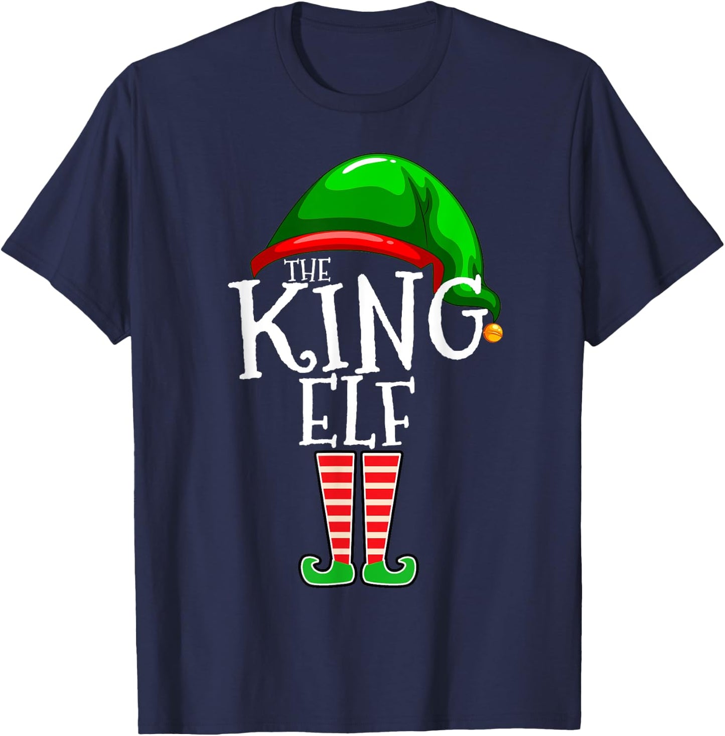 The King Elf Family Matching Group Christmas Gift Couple T-Shirt - T-Shirt | Navy