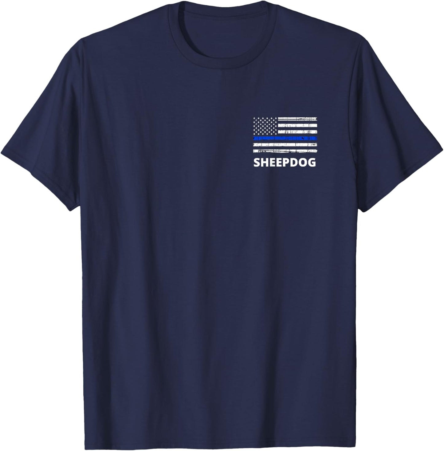 Sheepdog SWAT Thin Blue Line Police Tactical Shooting Range Men Women T-Shirt - T-Shirt | Navy