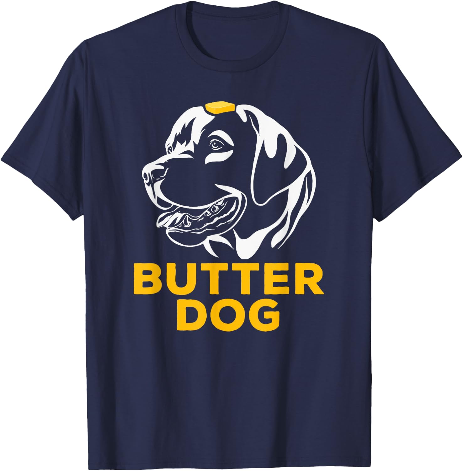 Butter Dog - The Dog With The Butter On Him Funny Meme Men Women T-Shirt - T-Shirt | Navy