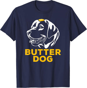 Butter Dog - The Dog With The Butter On Him Funny Meme Men Women T-Shirt - T-Shirt | Navy