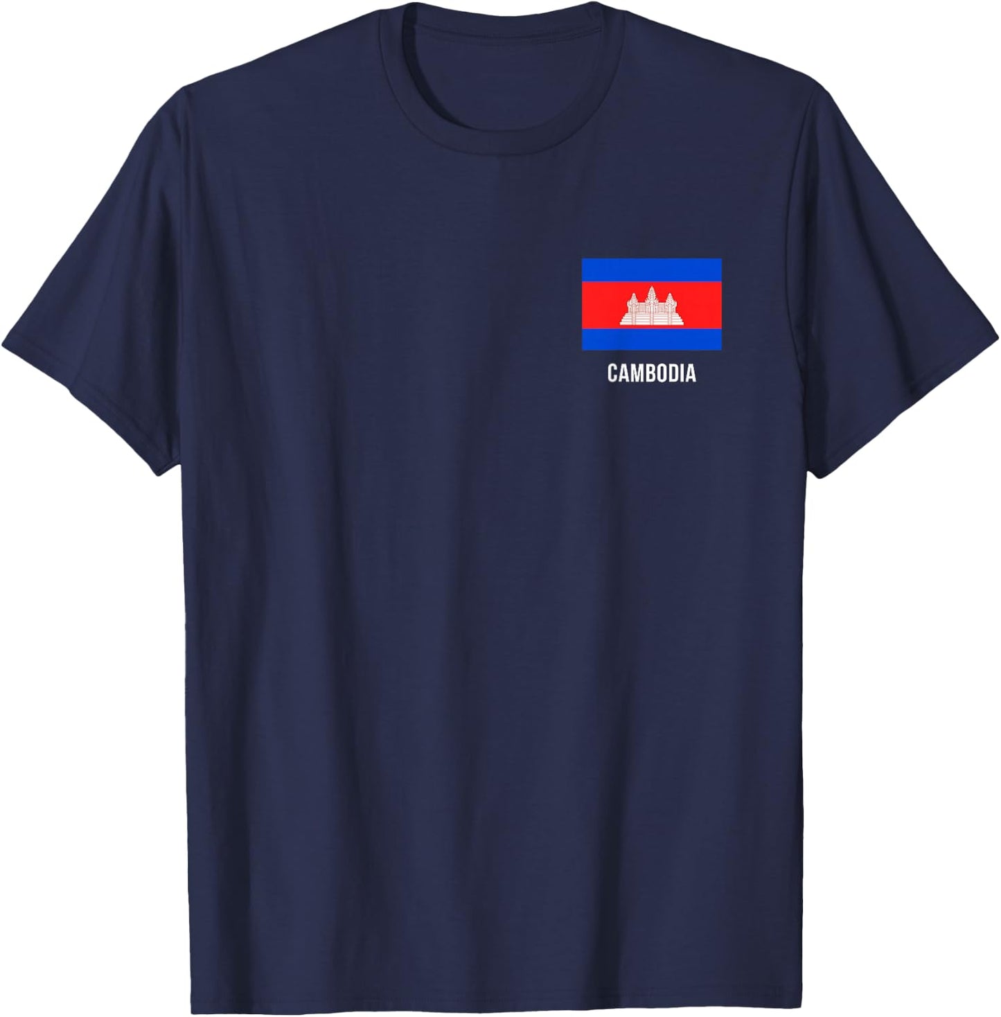 Cambodia Flag Shirt | Cambodian T-Shirt - T-Shirt | Navy