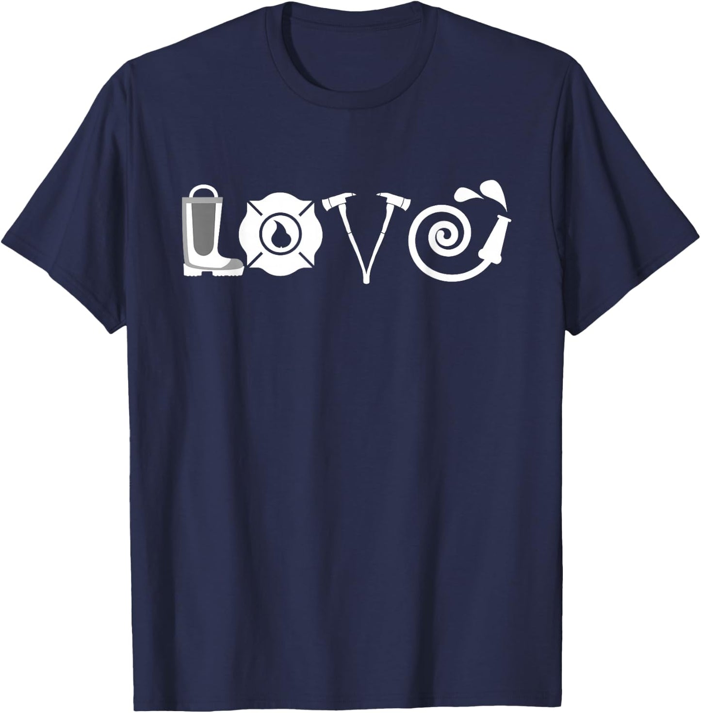 Love - Firefighting Firefighter Fireman T-Shirt - T-Shirt | Navy