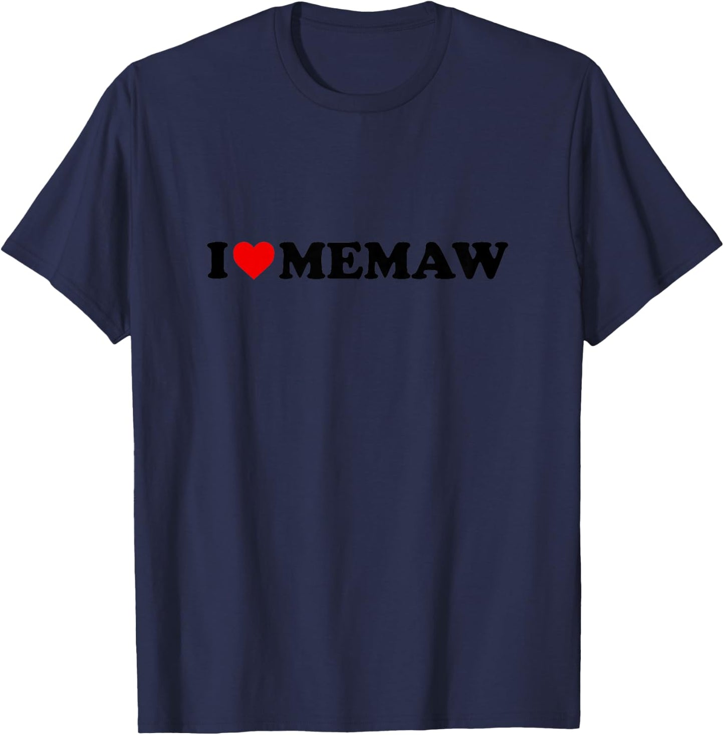 Kids I Love Memaw Shirt For Boy Girl Toddler Children Youth T-Shirt - T-Shirt | Navy
