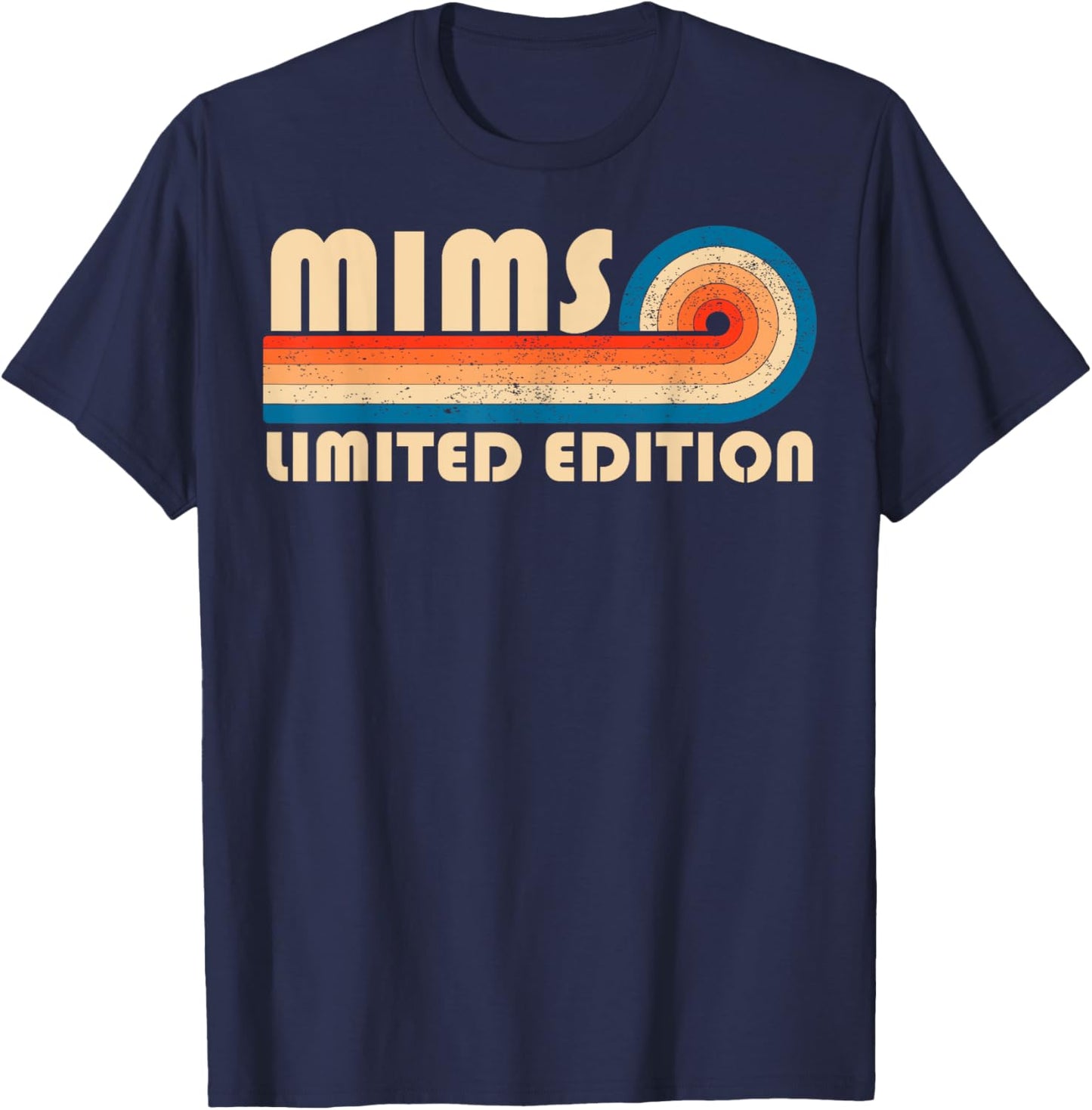 MIMS Surname Retro Vintage 80s 90s Birthday Reunion T-Shirt - T-Shirt | Navy