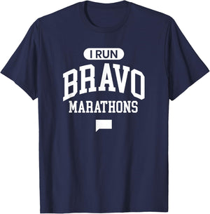 I Run Bravo Marathons T-Shirt - T-Shirt | Navy