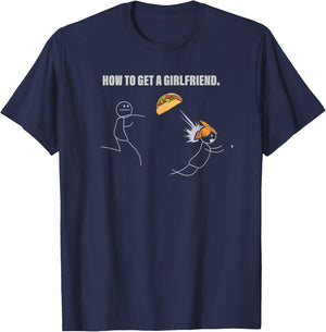 Fun How To Get A Friend With Tacos T-Shirt - T-Shirt | Navy