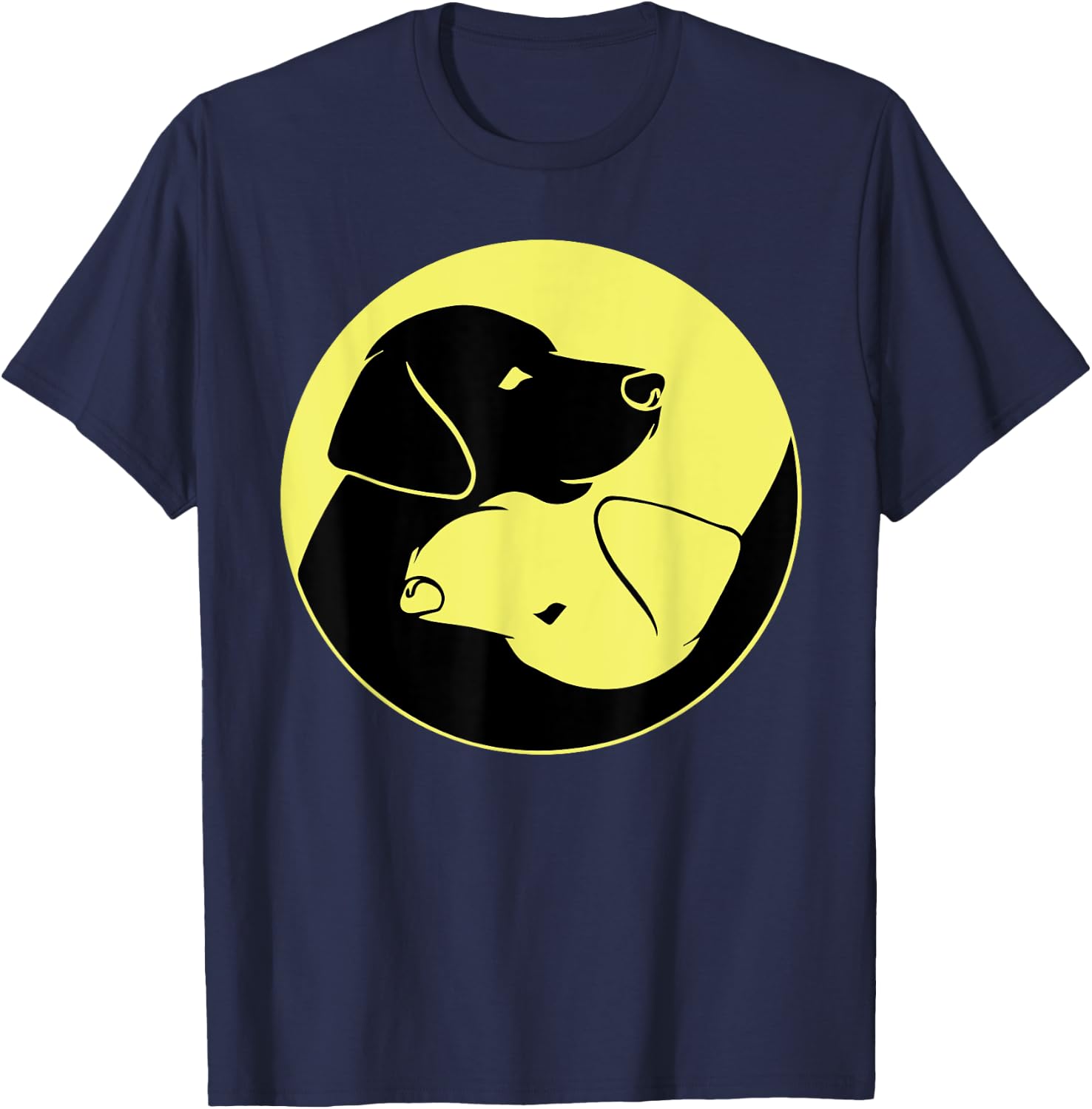 Funny Labrador Gift Women Cool Yellow And Black Lab T-Shirt - T-Shirt | Navy
