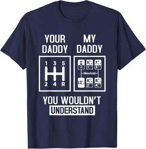 18 Wheeler Semi Truck Tractor Trailer Trucker Cool Dad T-Shirt - T-Shirt | Navy