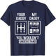 18 Wheeler Semi Truck Tractor Trailer Trucker Cool Dad T-Shirt - T-Shirt | Navy