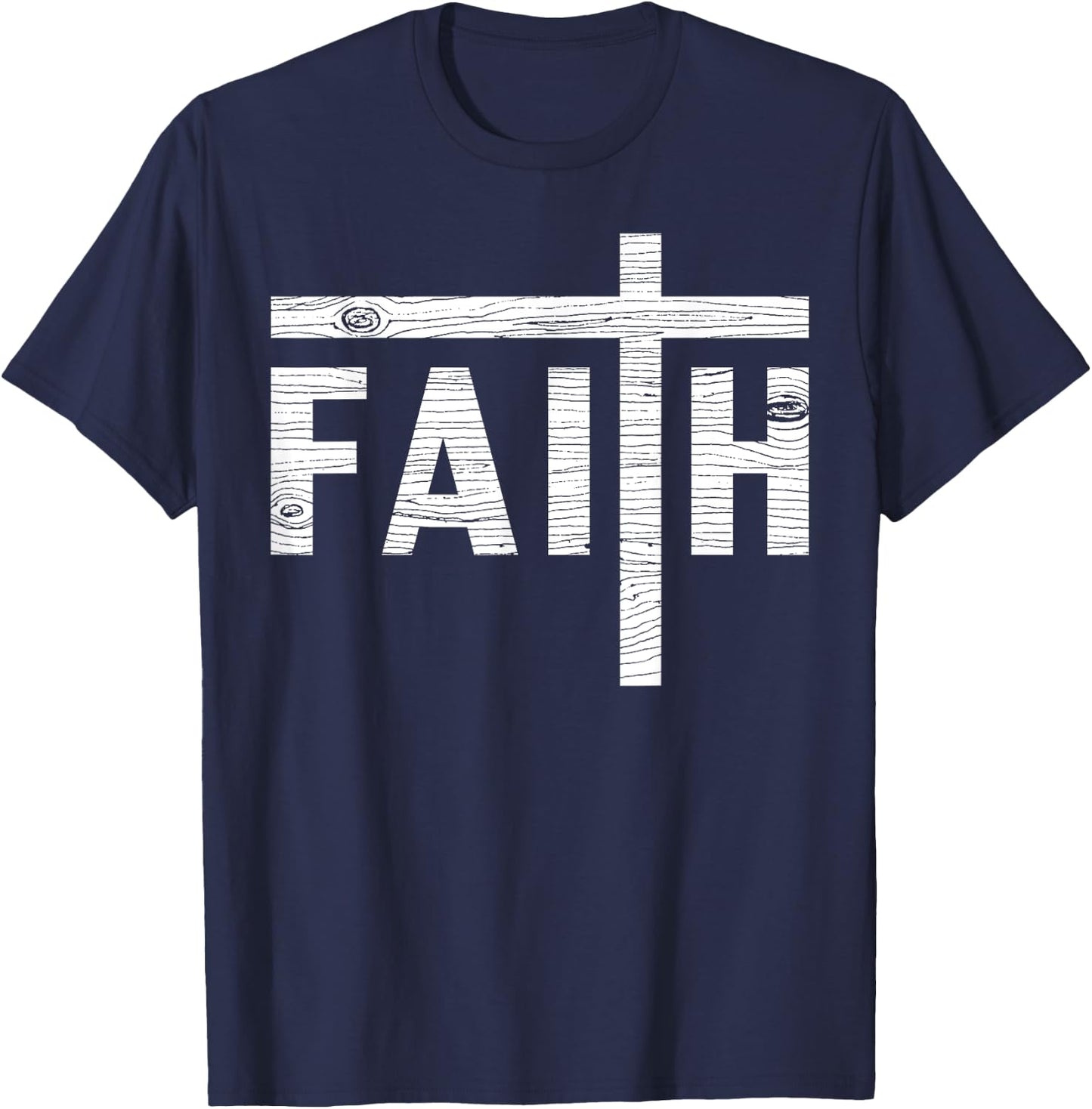 Christian Faith And Cross Jesus Believer Gift Women T-Shirt - T-Shirt | Navy