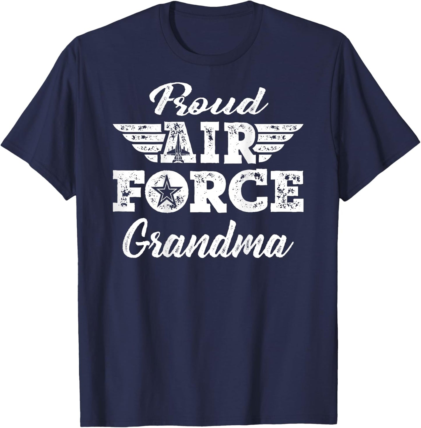 Proud US Air Force Grandma Military Family Grandmother Gifts T-Shirt - T-Shirt | Navy