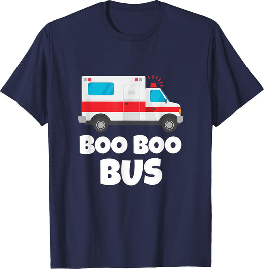 Boo Boo Bus First Responder Funny EMT Medical Ambulance T-Shirt - T-Shirt | Navy