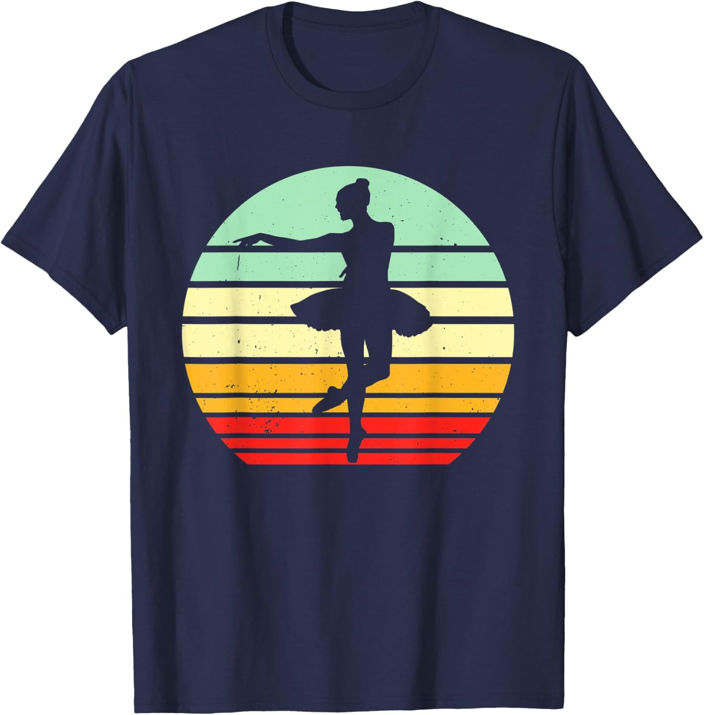 Vintage Ballet 80s Retro Ballerina Dancer Dance Pose Ballet T-Shirt - T-Shirt | Navy