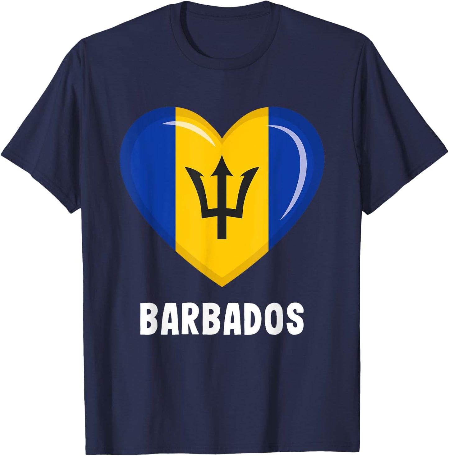 Barbados Flag Jersey | Barbadian T-Shirt - T-Shirt | Navy