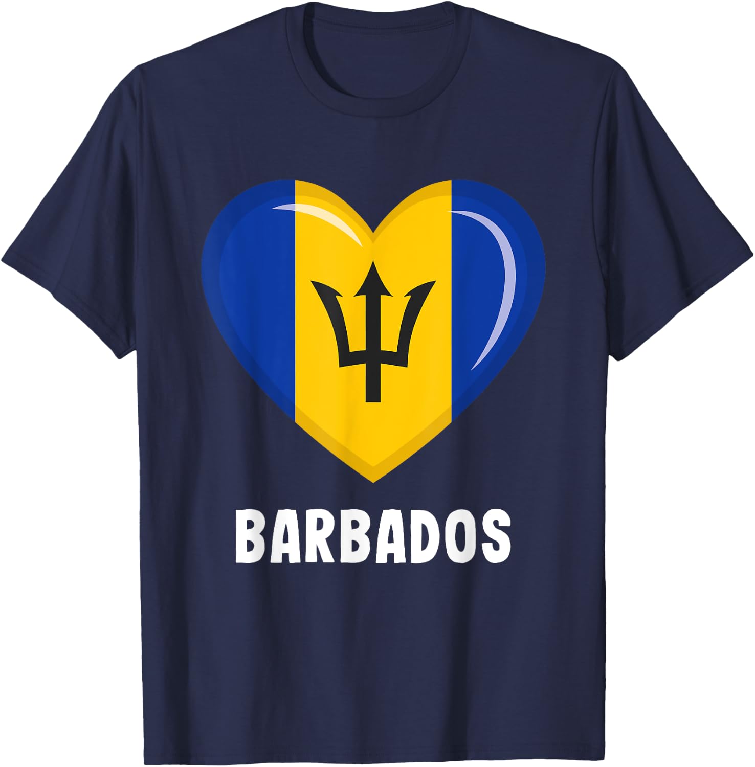 Barbados Flag Jersey | Barbadian T-Shirt - T-Shirt | Navy
