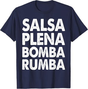 Funny Salsa Dance Shirts Women Salsa Plena Bomba Rumba T-Shirt - T-Shirt | Navy