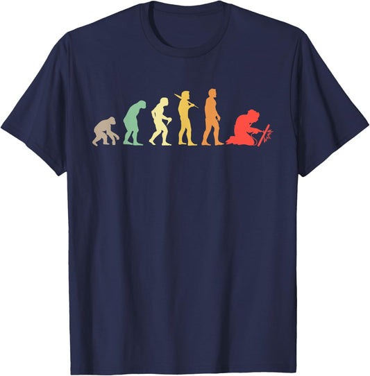 Welder Evolution Craftsman Welding Profession Welders Gift T-Shirt - T-Shirt | Navy