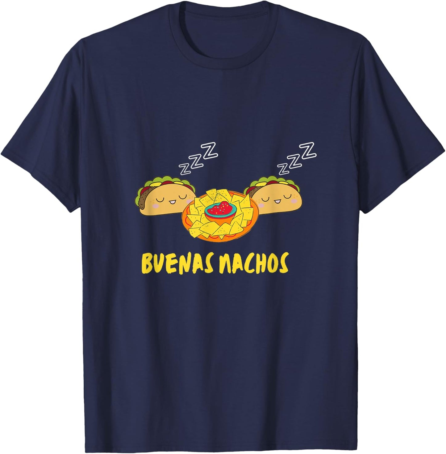 Buenas Nachos Funny Buenas Noches Taco Design Men Women Kids T-Shirt - T-Shirt | Navy
