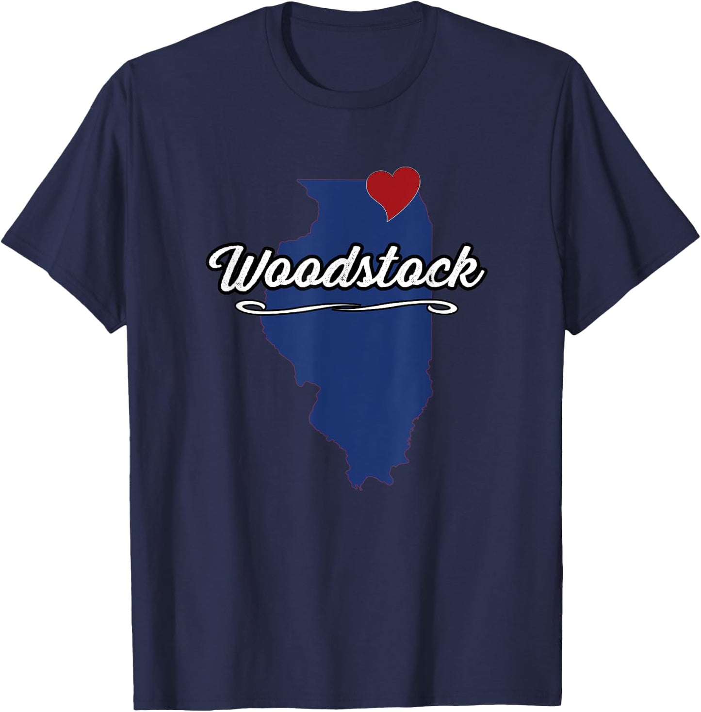 City of Woodstock Illinois | IL Town - Novelty Merch Gift T-Shirt - T-Shirt | Navy