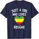 Just A Girl Who Loves Reggae Music T-Shirt - T-Shirt | Navy