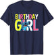 Disney Lilo & Stitch Birthday Girl Cute Stitch Text Logo T-Shirt - T-Shirt | Navy